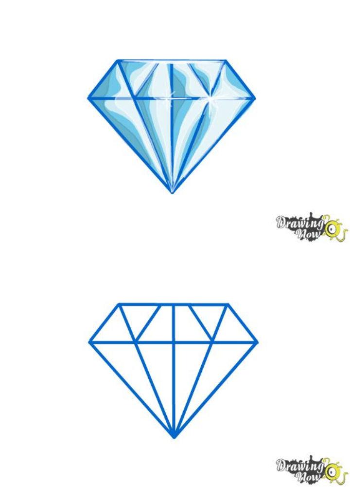 Diamond Shape Drawing with Color