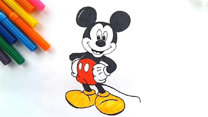 Disney Character Mickey Mouse Drawing for Kids