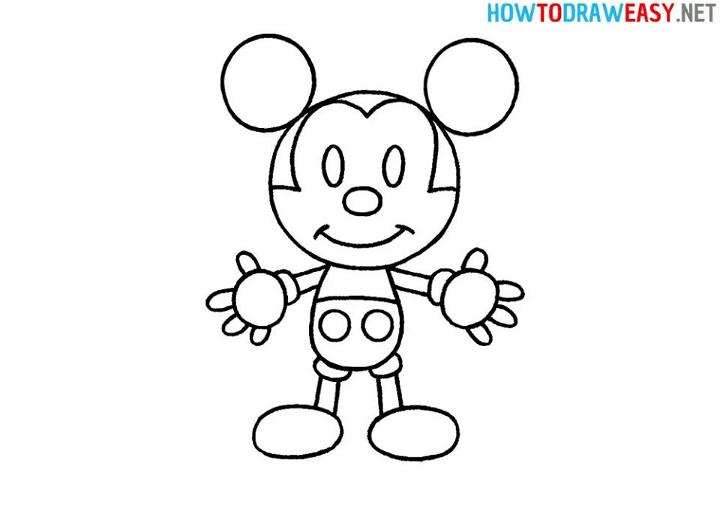 Draw Mickey Mouse for Kids