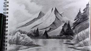 25 Easy Mountain Drawing Ideas - How to Draw a Mountain