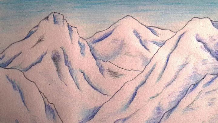 Draw Snow Covered Mountains