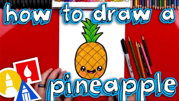 Draw a Cartoon Pineapple
