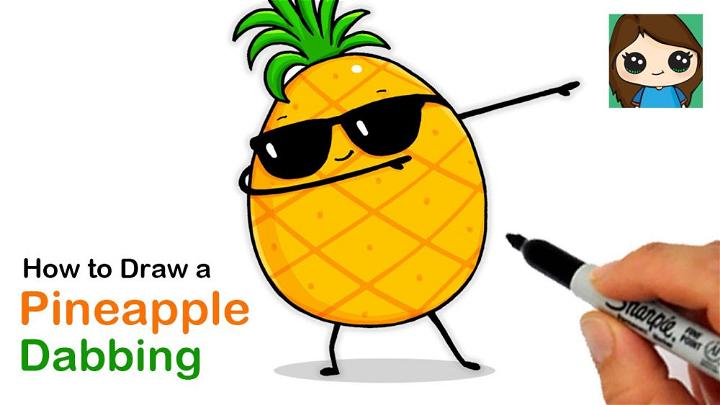 Draw a Cool Pineapple Dabbing