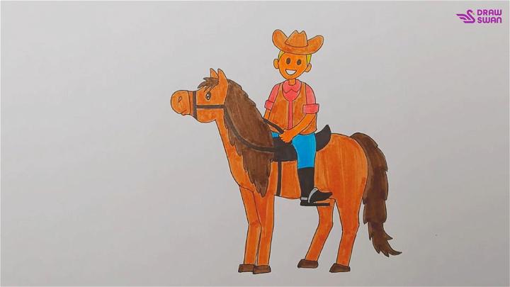 Draw a Cowboy on a Horse