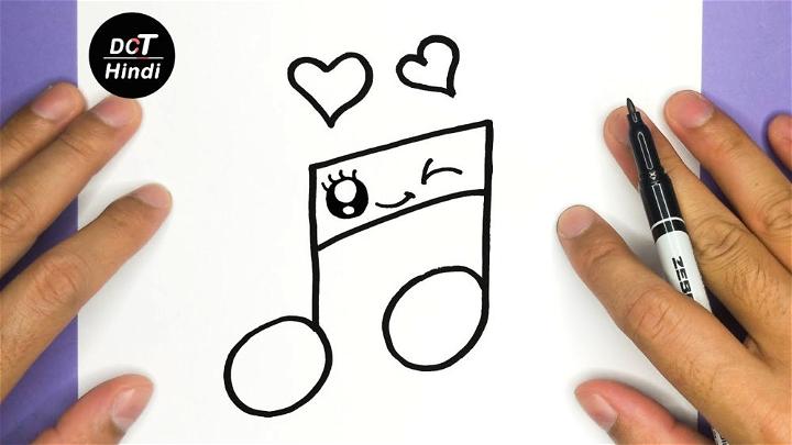 Draw a Cute Music Note
