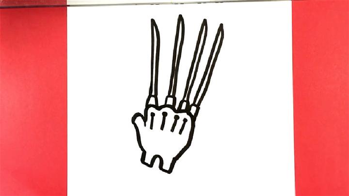 Draw a Freddy Krueger Glove