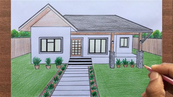 House drawing for kids