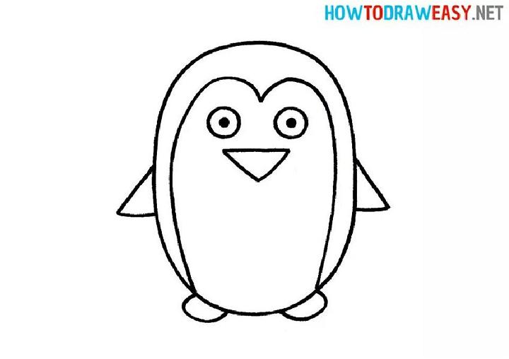Draw a Penguin for Kids