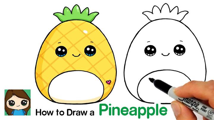 Draw a Pineapple Squishmallow