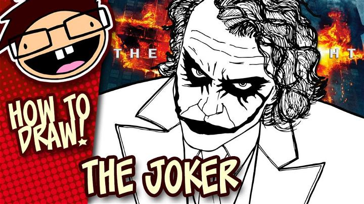 Draw a The Dark Knight Joker