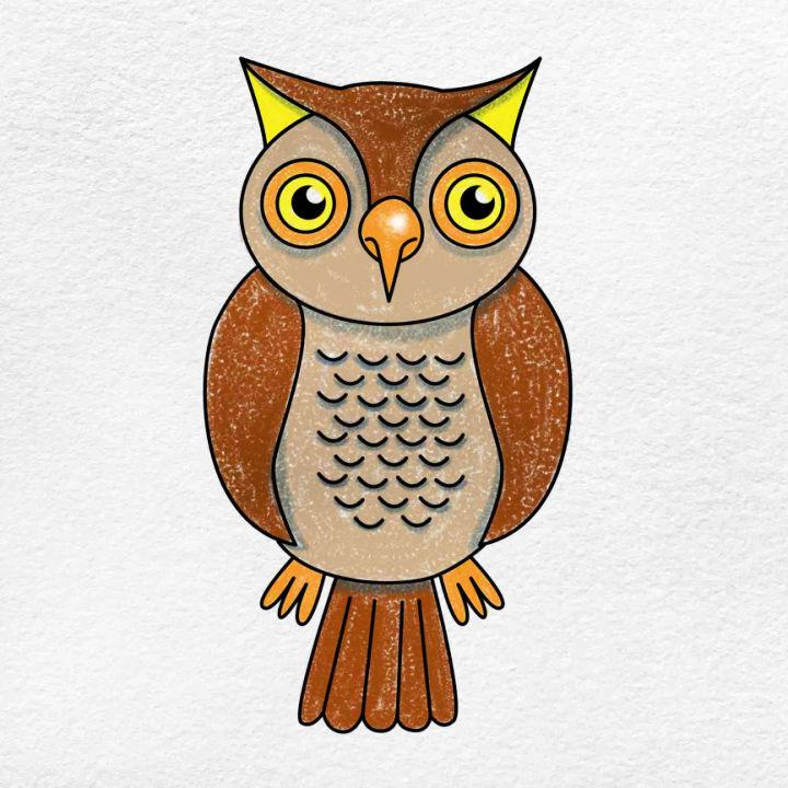 watercolor drawing, cute owl. wizard school, magic 28666702 Vector Art at  Vecteezy