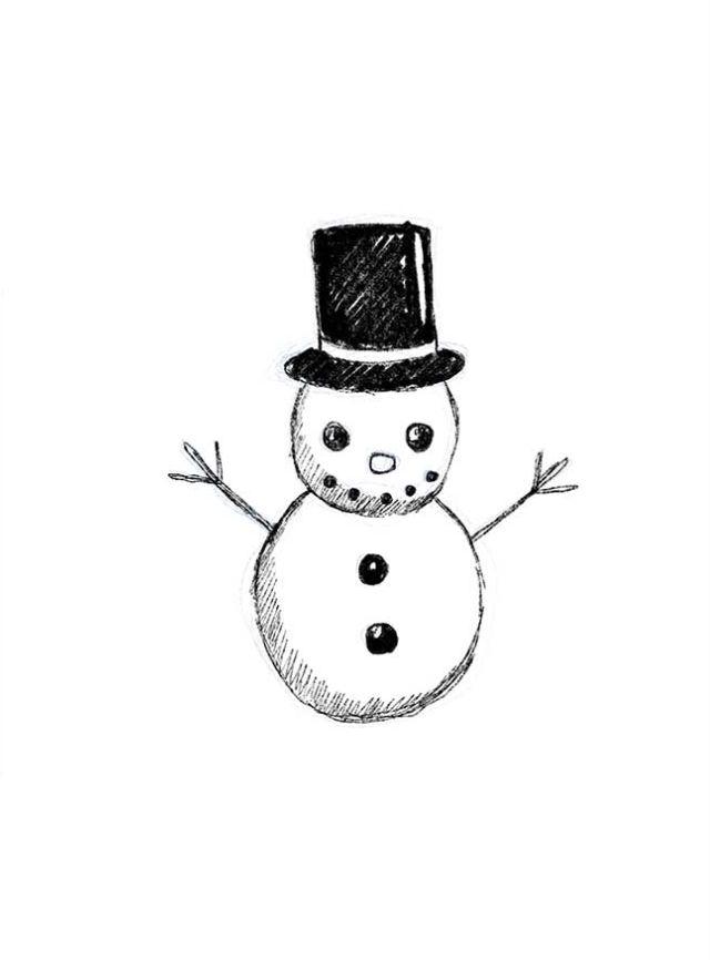 Drawing Your Snowman on Paper