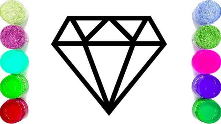 Drawing and Coloring Diamond for Beginners