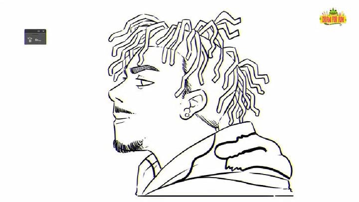 Drawing of Juice Wrld Rapper