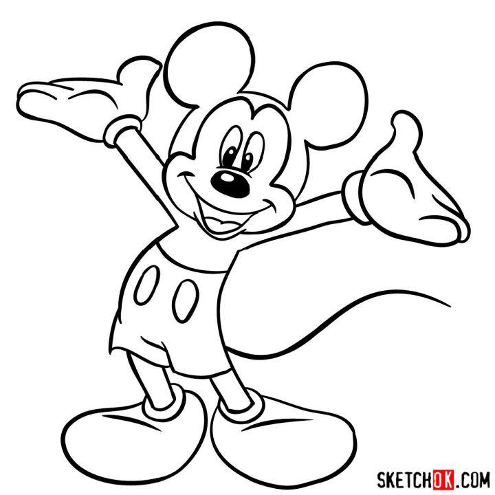 How to Draw an Easy Mickey Mouse Face - Really Easy Drawing Tutorial-saigonsouth.com.vn