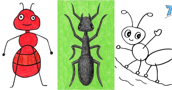 25 Easy Ant Drawing Ideas - How to Draw an Ant