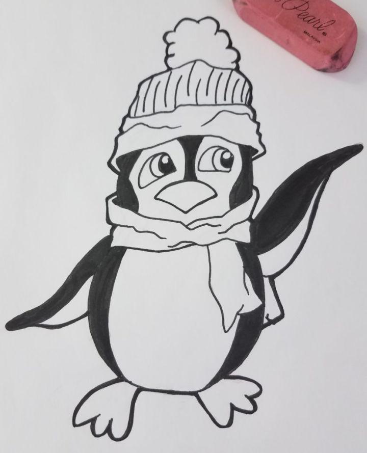 Easy Cartoon Penguin Drawing