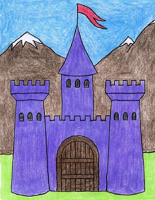 Easy Castle Drawing