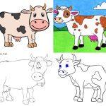 25 Easy Cow Drawing Ideas - How to Draw a Cow