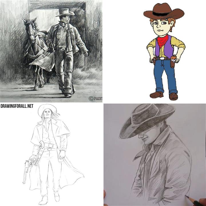 Cowboy Drawings for Sale - Fine Art America