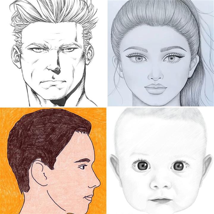 Human Face Sketches - Portrait Drawing - Joshua Nava Arts