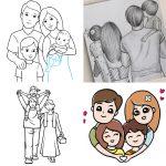 25 Easy Family Drawing Ideas - Cute Family Sketch and Art