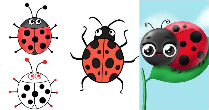 15 Easy Ladybug Drawing Ideas - How to Draw a Ladybug