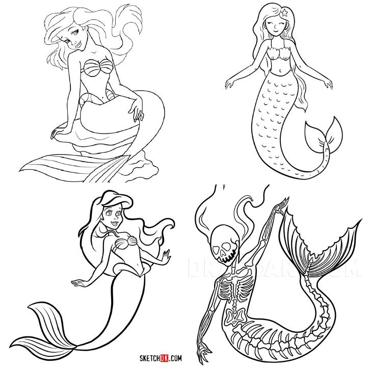 How to Draw a Mermaid  Create a Beautiful Mermaid Sketch