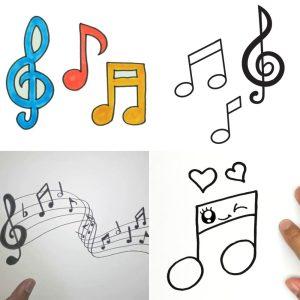 15 Easy Music Notes Drawing Ideas - How to Draw Music Notes