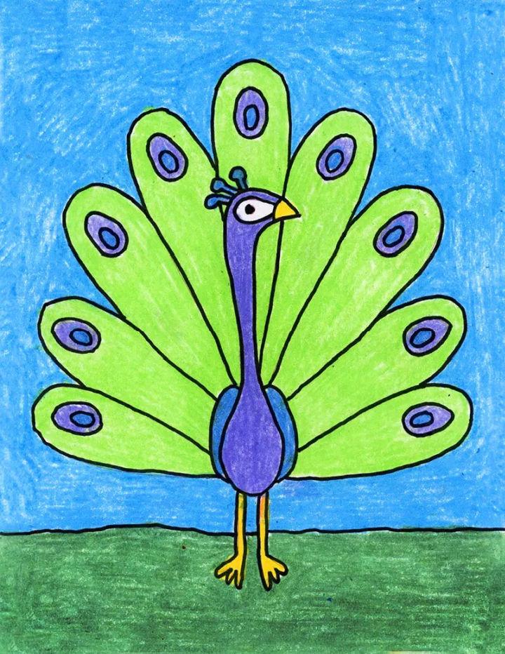 Peacock Drawing Step by Step How to Draw Peacock For Youngsters  by  Drawing ideas  Medium