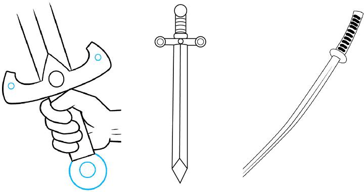 25 Easy Sword Drawing Ideas - How to Draw a Sword - Blitsy
