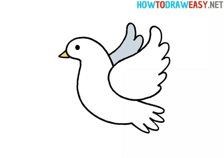 Easy To Draw Dove for Kids