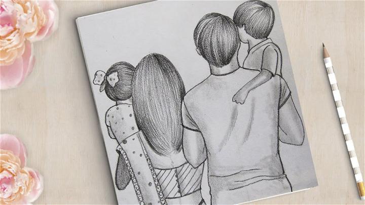 Easy Way to Draw Traditional Family