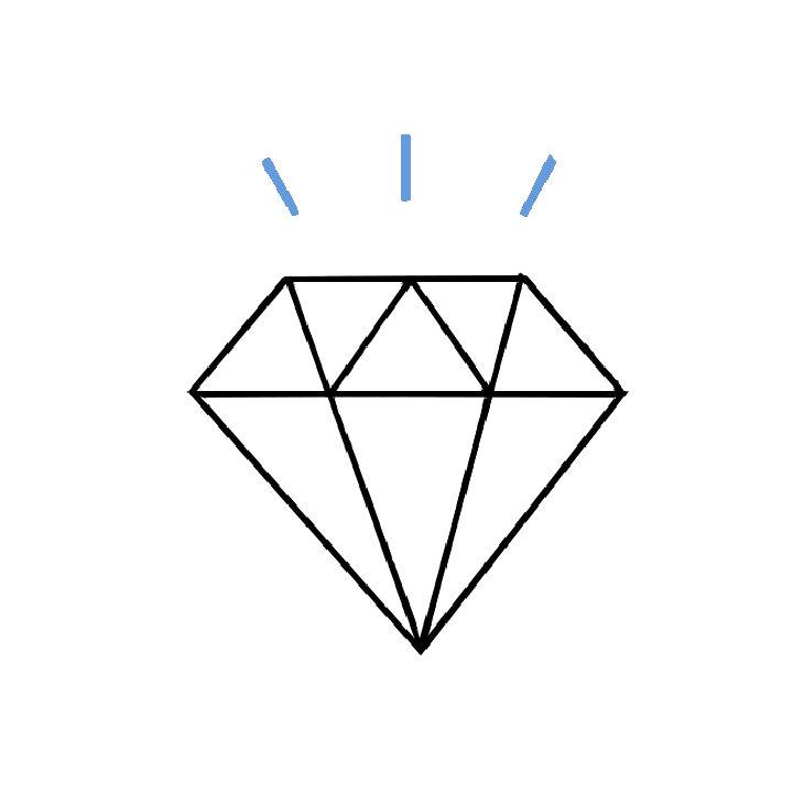 Easy Way to Draw a Diamond