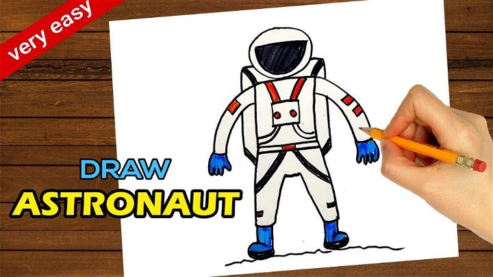 Easy Way to Draw an Cute Astronaut