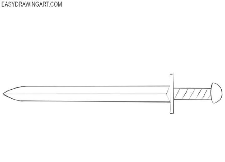 25 Easy Sword Drawing Ideas - How to Draw a Sword - Blitsy