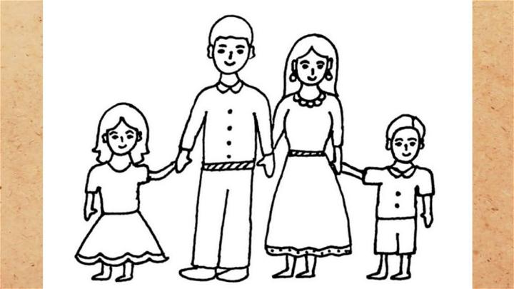 25 Easy Family Drawing Ideas  Cute Family Sketch and Art