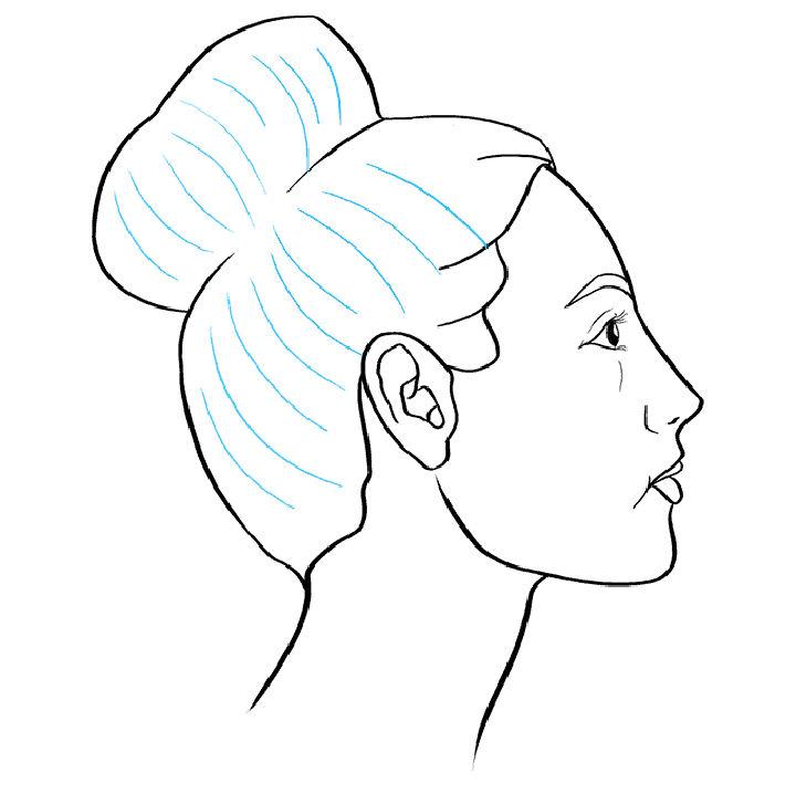 Female Side Profile Drawing