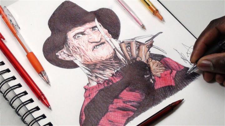 Freddy Krueger Drawing Step by Step Instructions