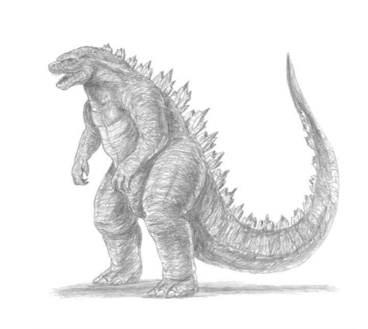 Full Body Godzilla Drawing