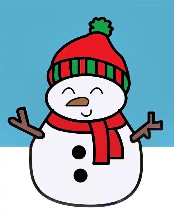 Fun and Simple Snowman Drawing