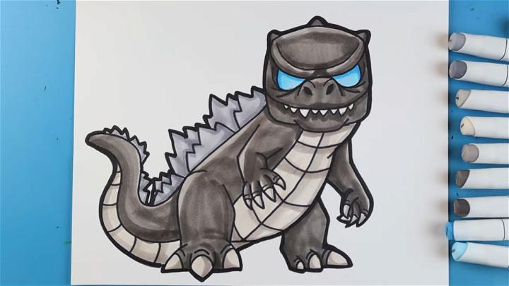 Godzilla Cartoon Drawing
