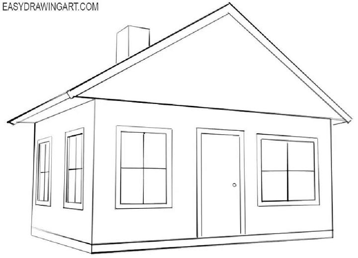 Children drawing simple house family Royalty Free Vector-saigonsouth.com.vn