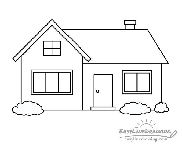 House Drawing Step by Step Instructions