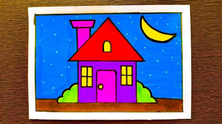 HOW TO DRAW A HOUSE EASY STEP BY STEP - YouTube