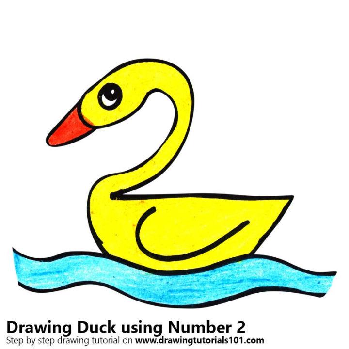 How To Draw A Duck Using Number 2