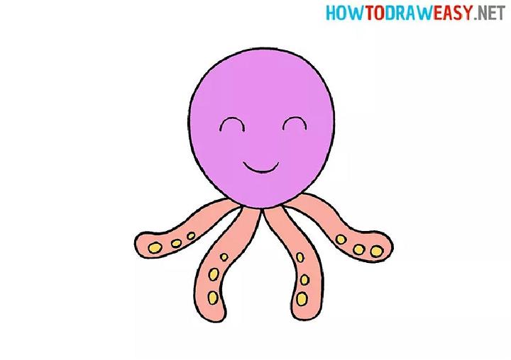 How To Draw An Octopus Step By Step