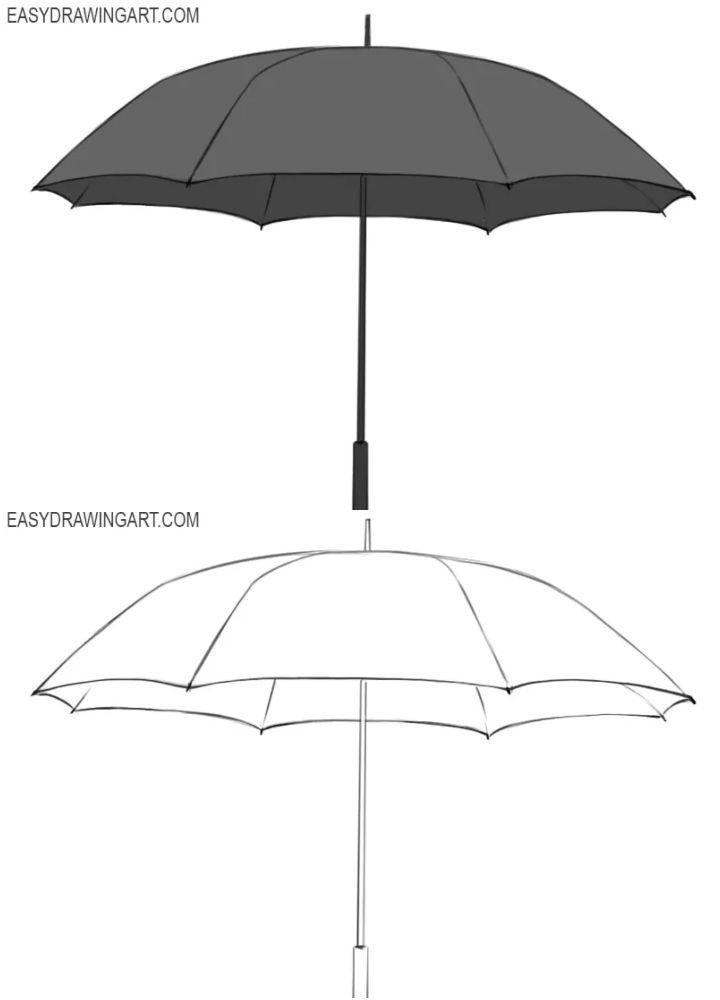 How To Draw An Umbrella