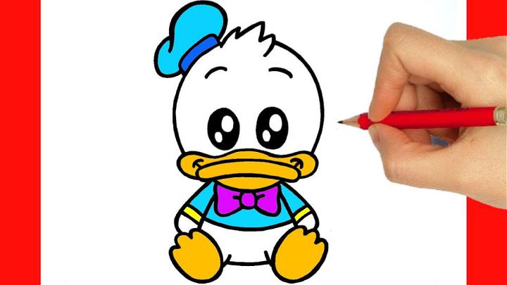 Colorings- how to draw donald duck