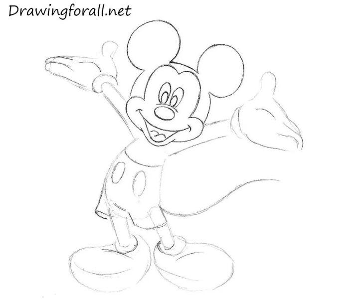 How to Draw Cartoon Mickey Mouse